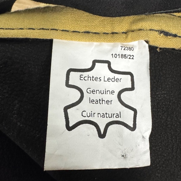 STOCKERPOINT Lederhosen Suede Leather Embroidered Shorts Black Bermuda Size 62 - Picture 13 of 14